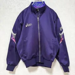 美品☆希少 80s ビンテージ アシックス ジャージM紫 トラックジャケット