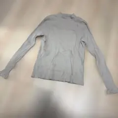 UNIQLO リブ 長袖 Tシャツ ベージュ M
