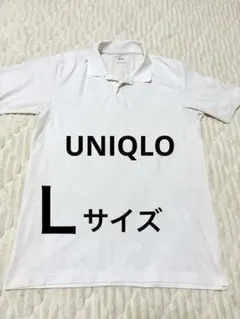 UNIQLO ユニクロ◇ドライEXポロシャツ ホワイト Lサイズ　接触冷感のサムネイル