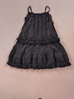 PINK HOUSE 黒 フリル キャミ＆チュニック2wayワンピース
