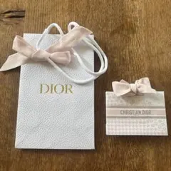 DIOR リボン付きショップ袋 ホワイト