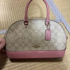 COACH シグネチャー ハンドバッグ ピンク