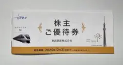東武鉄道株式会社　株主優待券