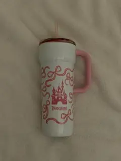 日本未発売⭐️スタバ ディズニー お城リボン柄 ブルー タンブラー