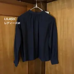 LILASIC リラシク　立ち襟ブラウス　♪♪ ネイビーのサムネイル