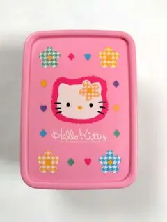 1997年製★ハローキティ　小タッパー　ピンク　花柄のサムネイル