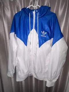 adidas originals ナイロンジャケット 古着 刺繍ロゴ