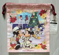 【新品未使用】ディズニーシー　イッツクリスマスタイム　巾着　ディズニーリゾート