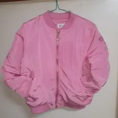H&M ピンク MA-1ジャケット 130