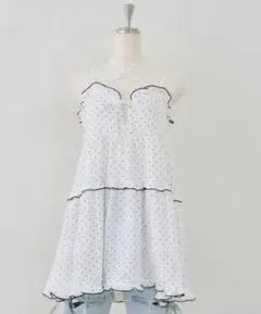 OLIVE des OLIVE ドット柄 キャミワンピース