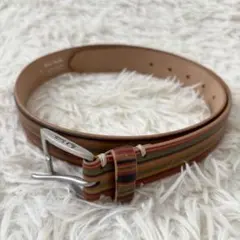 Paul Smith ポールスミス レザーベルト マルチストライプ 30 メンズのサムネイル