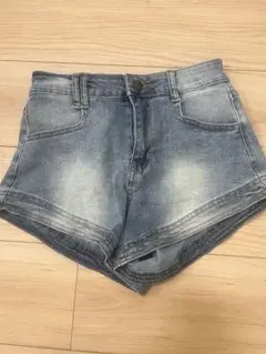 デニムブルー ショートパンツY2K グランジ