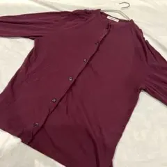 THE SHINZONE パープル コットンカーディガン　シンゾーン