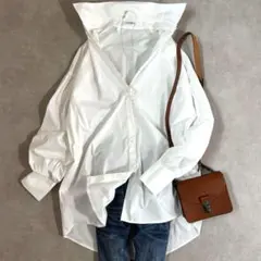 ナラカミーチェ　シャツチュニック　コットン　白のサムネイル