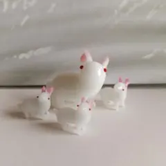 2649】ガラス細工 うさぎ 3色だんご - メルカリ