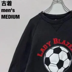 古着 Hanes nano crew ヘインズ スウェット サッカー ブラックMのサムネイル