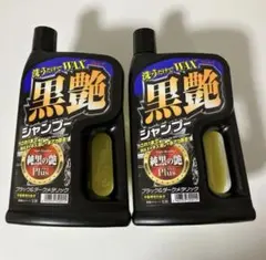 リンレイ 黒艶 洗車 シャンプーワックス 2本 スポンジ付 匿名配送のサムネイル