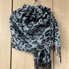 レオパード柄ストール・ショール ひざ掛けでも！