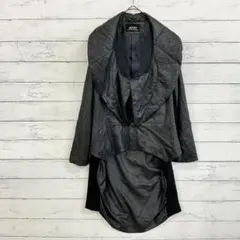 【SHIZUKA KOMURO】セットアップ 無地 黒 ドレープデザイン 42