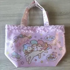 お値引き！リトルツインスターズ キキ⭐︎ララ フリルトートバッグ