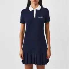 美品 正規品 miu miu ポロワンピース ネイビー 襟付き XSのサムネイル