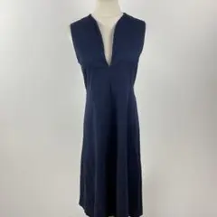 Futier Land Vネック ロングワンピース フレア ストレッチ シンプル