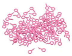 最終価格‼️ネジ　小 フック ジュエリー製作 DIYクラフト用 ピンク 200個