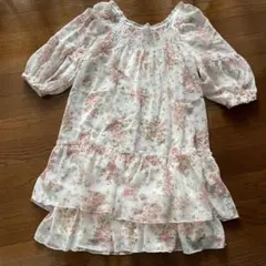 美品　レストローズ　フラワープリントワンピース半袖 &キャミソールの2点セット