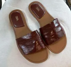 Zara ブラウン レザー サンダル