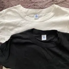 PETIT BATEAU Tシャツセット 14a ホワイト ブラック2枚セット