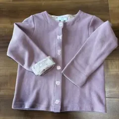 any FAM 薄紫ピンクカーディガン 120