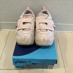 asics キッズ スニーカー 18.0cm ピンク ベルクロ
