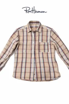 【美品】Ron Herman ロンハーマン コットンネルシャツ ベージュのサムネイル
