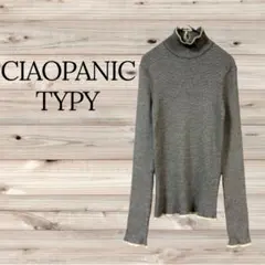 CIAOPANIC TYPY♡アンチピリング配色ステッチボーダータートルニット♡