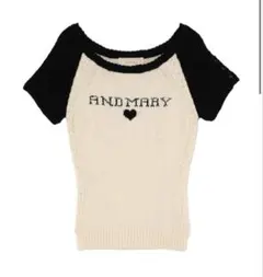 andmary Mary logo raglan tops black - メルカリ