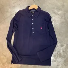 ラルフローレン　ネイビー 長袖ポロシャツ