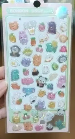 しっかり硬めのボンボンドロップシール うるちゅるシール アニマルとフード
