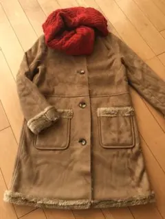 美品ビームス　ムートンコートとスヌード