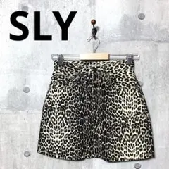 SLY スライ レオパード IGGY DENIM ショートスカート 1