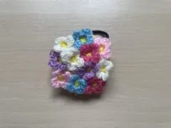 ラプンツェル風 花モチーフ ヘアゴム