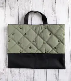 レッスンバッグ 刺繍 トートバッグ キルト