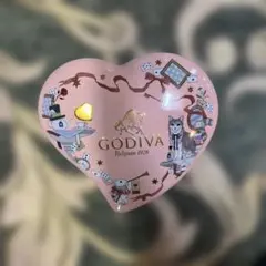 GODIVA ハート缶 空き缶 ピンク 猫 うさぎ