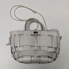 ZANCHETTI　ショルダーバッグ　WOVEN SHOPPER　オフホワイトのサムネイル