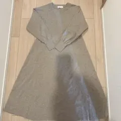 SIMPLICITÉ ベージュ ニットロングワンピース　長袖