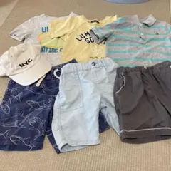 キッズ服セット 100cm~ 110㎝Tシャツ・ポロ・パンツ・キャップ7点