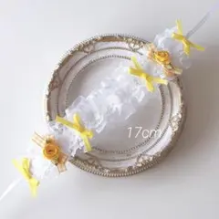 ぬい服 ぬいぐるみヘッドドレス 17cm イエロー薔薇