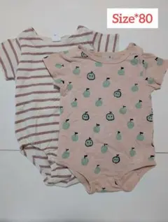 プティマイン futafuta ロンパース 80 2枚セット