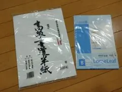 書道半紙 Bサイズ、ロジカルルーズリーフセット