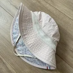 테테 아 테테 베이비 햇 핑크 플라워 패턴 48cm