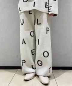 新品未使用gelato pique ジェラピケ ロゴジャガードロングパンツ